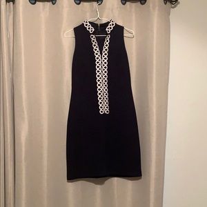Lily Pulitzer inspired navy dress
